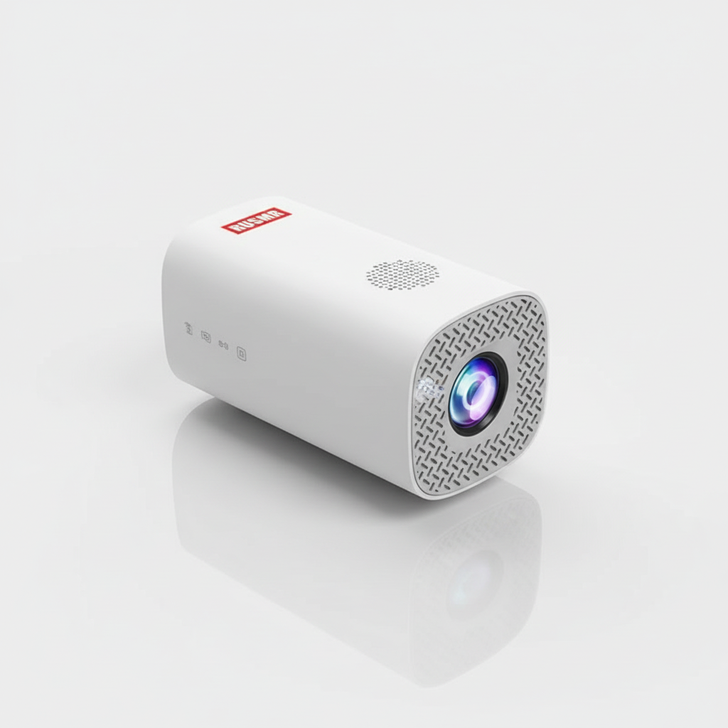 RUSMR New S40 ultra mini intelligent projector: 720P gaming projector, Android 11, WiFi, 8GB and classic Ps1 console support